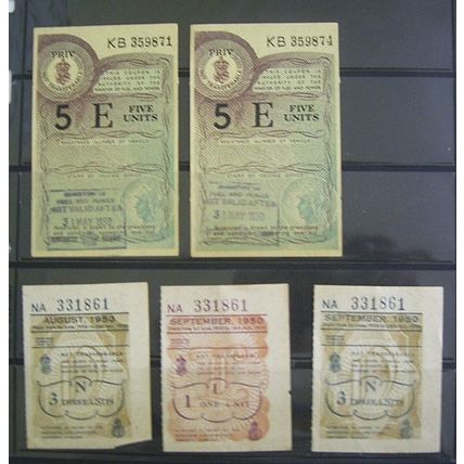 BRITISH RATION/COUPONS DATED c1950