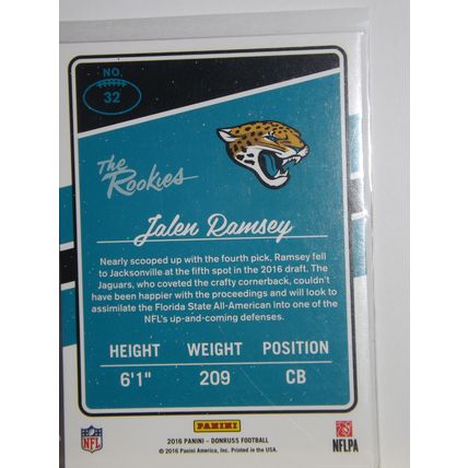 2016 Donruss JALEN RAMSEY (Jaguars) THE ROOKIES #32 791/999
