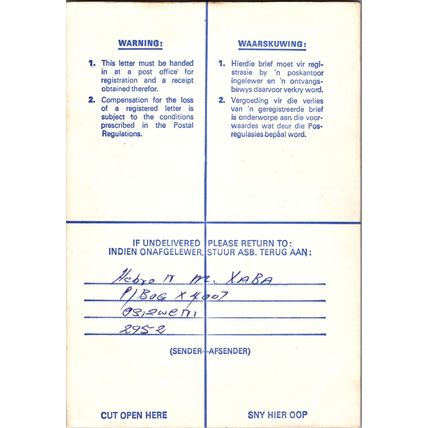 ZAYIX South Africa Registered Cover with Christmas Seals - Osizweni - Madonna