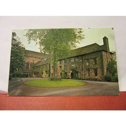CATHEDRAL and CANONRY, BRECON, WALES used vintage postcard 1962 pm /