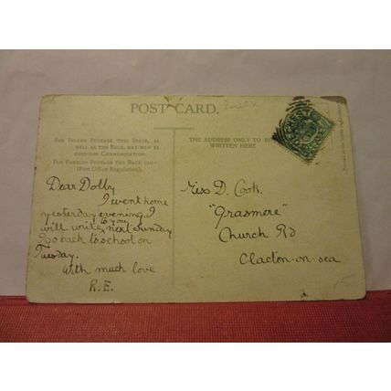 GRAMMAR SCHOOL, COLCHESTER, ESSEX , used antique postcard 1907 pm /