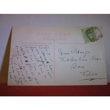 CHURCH, CALNE, WILTSHIRE used antique postcard.. nice 1908 Calne postmark #
