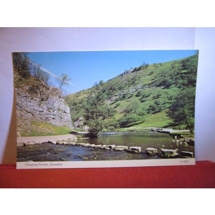 STEPPING STONES, DOVEDALE unused postcard by Dennis dated 1983 =