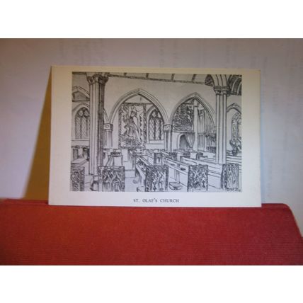 ST OLAF'S CHURCH, POUGHILL, BUDE, CORNWALL, unused vintage postcard =