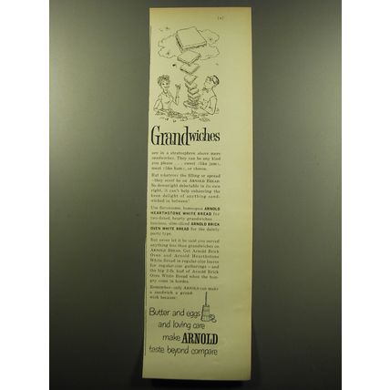 1959 Arnold Bread Advertisement - Grandwiches