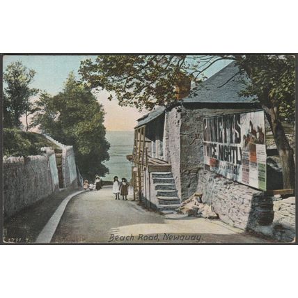 Beach Road, Newquay, Cornwall, c.1905-10 - Hartmann Postcard