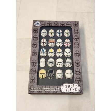 New 2017 Disney Star Wars Stormtrooper Helmet Pin Set, Limited Edition LE 500