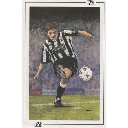 Peter Beardsley Newcastle FC Football Taking Penalty Postcard