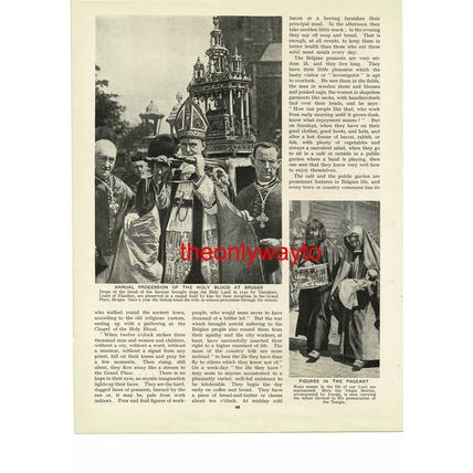 Holy Blood, Bruges, Belgium (Flemish Women On Reverse), Book Illustration, c1930