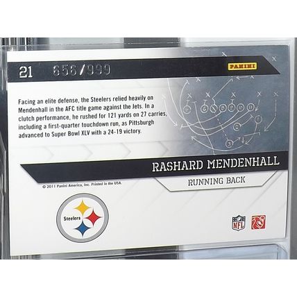 2011 Panini Elite RASHARD MENDENHALL (Steelers) Gold Power Formulas #21 656/999