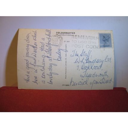 A MAP OF SUFFOLK. used postcard Colourmaster 1981 pm =