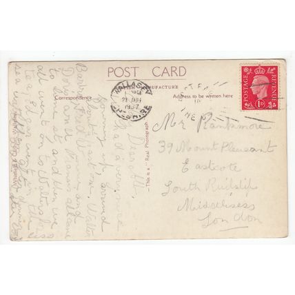 The Village Wallasey Postcard 1937 RP Wirral Merseyside Whitfield & Cannon