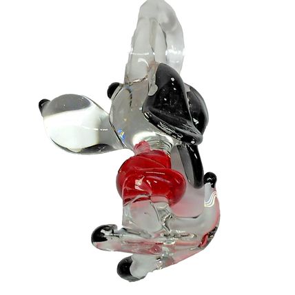 Vintage Lucite 1.75" Beagle Snoopy Dog Christmas Ornament Charm Figurine 1970's