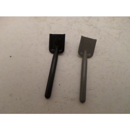 Lego - 2 x shovels - black/grey - (Parts & Pieces)