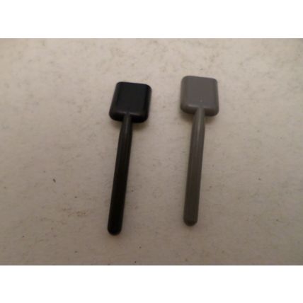 Lego - 2 x shovels - black/grey - (Parts & Pieces)