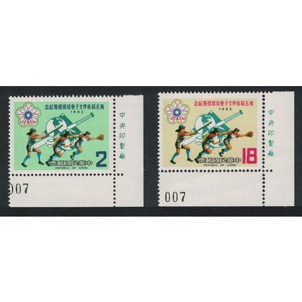 Taiwan World Women's Softball Championship 2v Corners 1982 MNH SG#1446-1447