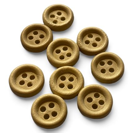 11mm Natural Wooden Buttons Sewing 4-Hole Scrapbooking Round decoration