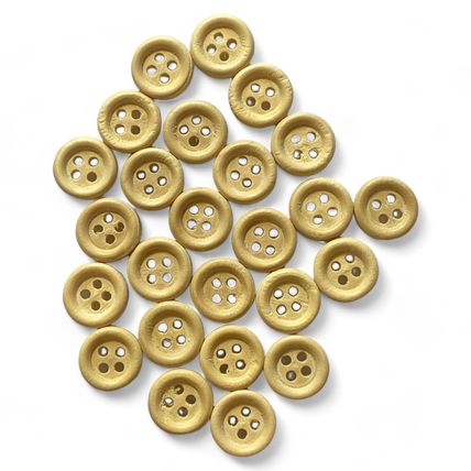 11mm Natural Wooden Buttons Sewing 4-Hole Scrapbooking Round decoration