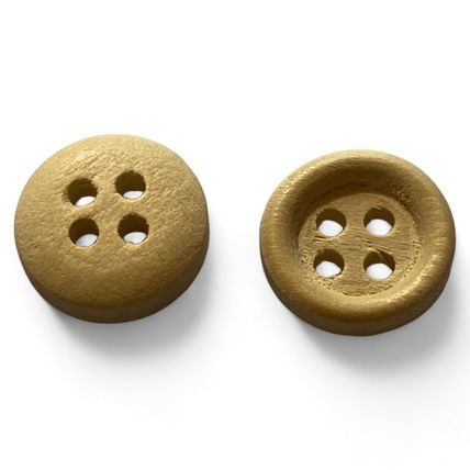 11mm Natural Wooden Buttons Sewing 4-Hole Scrapbooking Round decoration