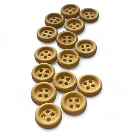 11mm Natural Wooden Buttons Sewing 4-Hole Scrapbooking Round decoration