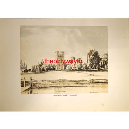 Castle And Church, Tattershall, Lincolnshire, Book Illustration (Print), 1936
