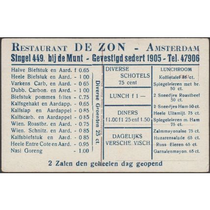 Grüsse vom Ammersee, 1905 - Ottmar Zieher AK -Werbung für Amsterdamer Restaurant