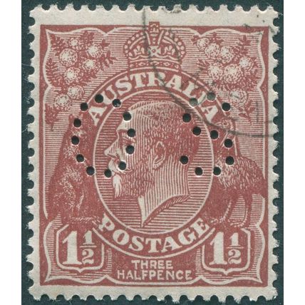 Australia 1930 1½d red-brown Perf 13½x12½ Official SGO102 CTO
