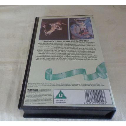 2001 A Space Odyssey VHS Video