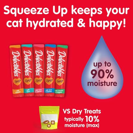 Delectables Squeeze up Variety Pack, Creamy Squeezable Puree, Lickable Wet Cat T