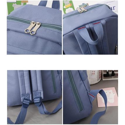 AONUOWE 5Pcs Aesthetic Backpack Set for School Teens Girls Daypack Cute Trendy L