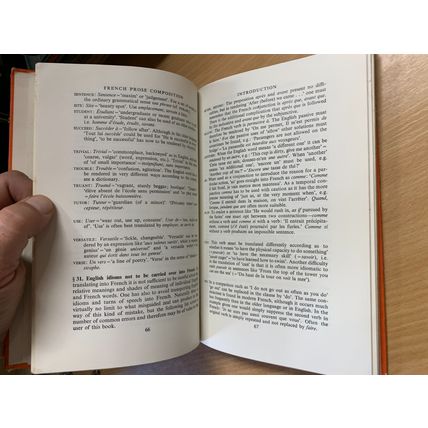 1969 "FRENCH PROSE COMPOSITION" H G WELLS etc VINTAGE HARDBACK BOOK (P3)