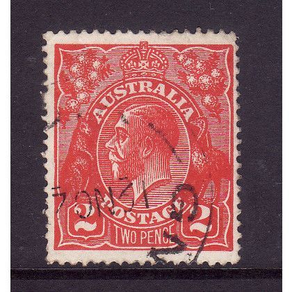 AUSTRALIA 1922 SG 63 2d BRIGHT ROSE SCARLET FINE USED