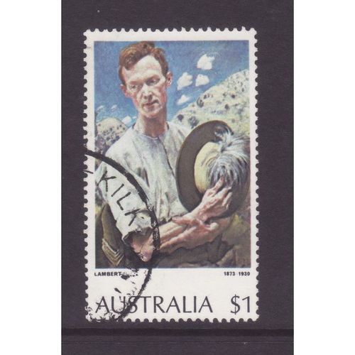 AUSTRALIA 1974 PAINTINGS SG 565 $1 SERGEANT OF LIGHT HORSE FINE USED#2