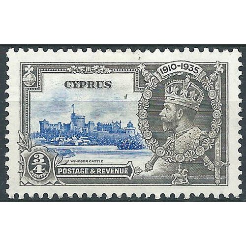 Cyprus 1935 SG144 3/4pi Ultramarine & Grey Silver Jubilee Mounted Mint....