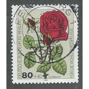 BERLIN -1982 80pf +40 'HUMANITARIAN - ROSES' FINE USED (EBID44-864)