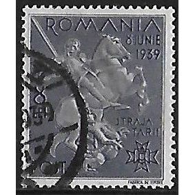 Mi 605: 8 L. blue-grey 9th Anniversary of the Accession of King Carol II