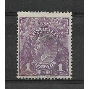 Australia.SG57 1d Violet.Variety Unchecked.Mounted Mint.May19