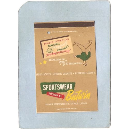 MN St Paul Matchcover Sportswear Tailored By Buturin w/Services Listed Ins~303