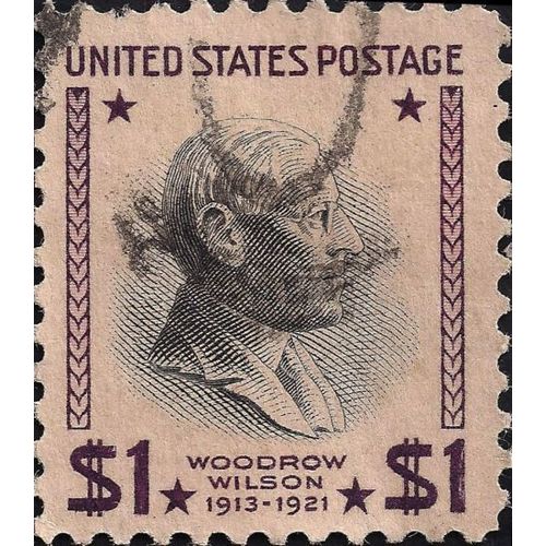 USA, PEOPLE, Woodrow Wilson, violet 1938, $1, #2