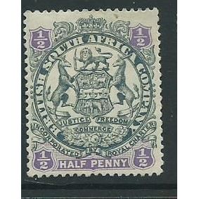 rhodesia stamp british south africa company sg41 sg41 hm heavily mounted