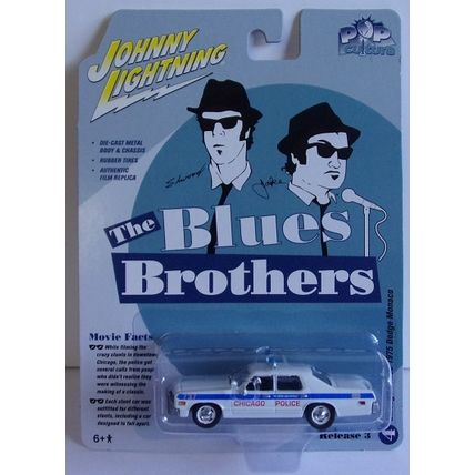JOHNNY LIGHTNING ' POP CULTURE ' BLUES BROTHER POLICE 1975 DODGE MONACO ( 2021)