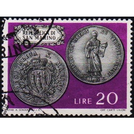 San Marino. 1972 20L S.G.955 Used