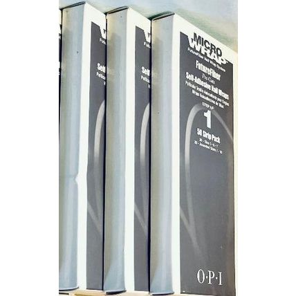 3 - 50 Pack OPI MICROWRAP FutureFiber Pre-Cuts Self-Adhesive Nail Wraps Step #1