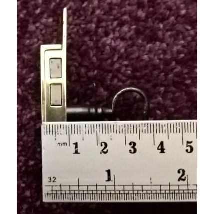 Antique Georgian Cupboard Cabinet Lock Brass Steel 1 Has 1 Key LEFT HANDED L0CK