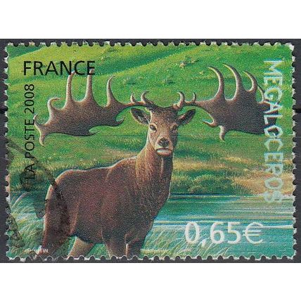 France 2008 Michel 4404 O Cote (2015) 1.50 € Megaloceros Cachet rond