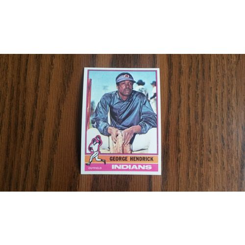 1976 Topps Card # 570 George Hendrick Excellent (5) Cleveland Indians