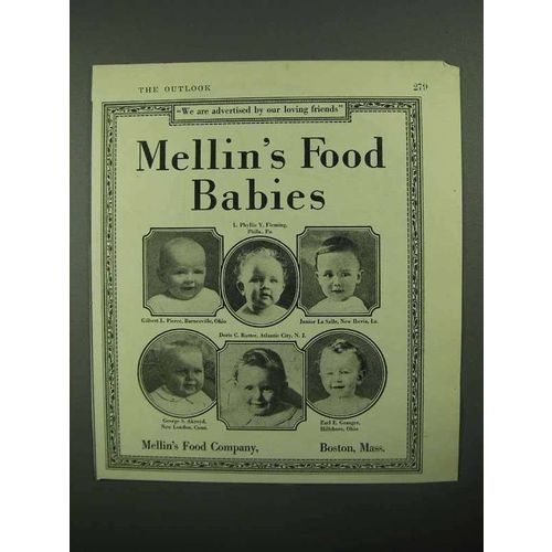 1922 Mellin's Food Ad