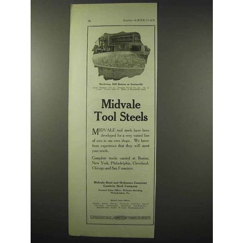 1922 Midvale Tool Steel Ad
