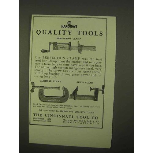 1922 Cincinnati Tool Ad - Carriage Clamp, Quick Clamp