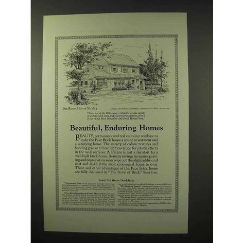 1926 American Face Brick Association Ad - House No. 635